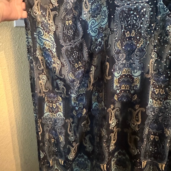 Plus Size 22 Avenue blue top or cover up NWT - Picture 3 of 12